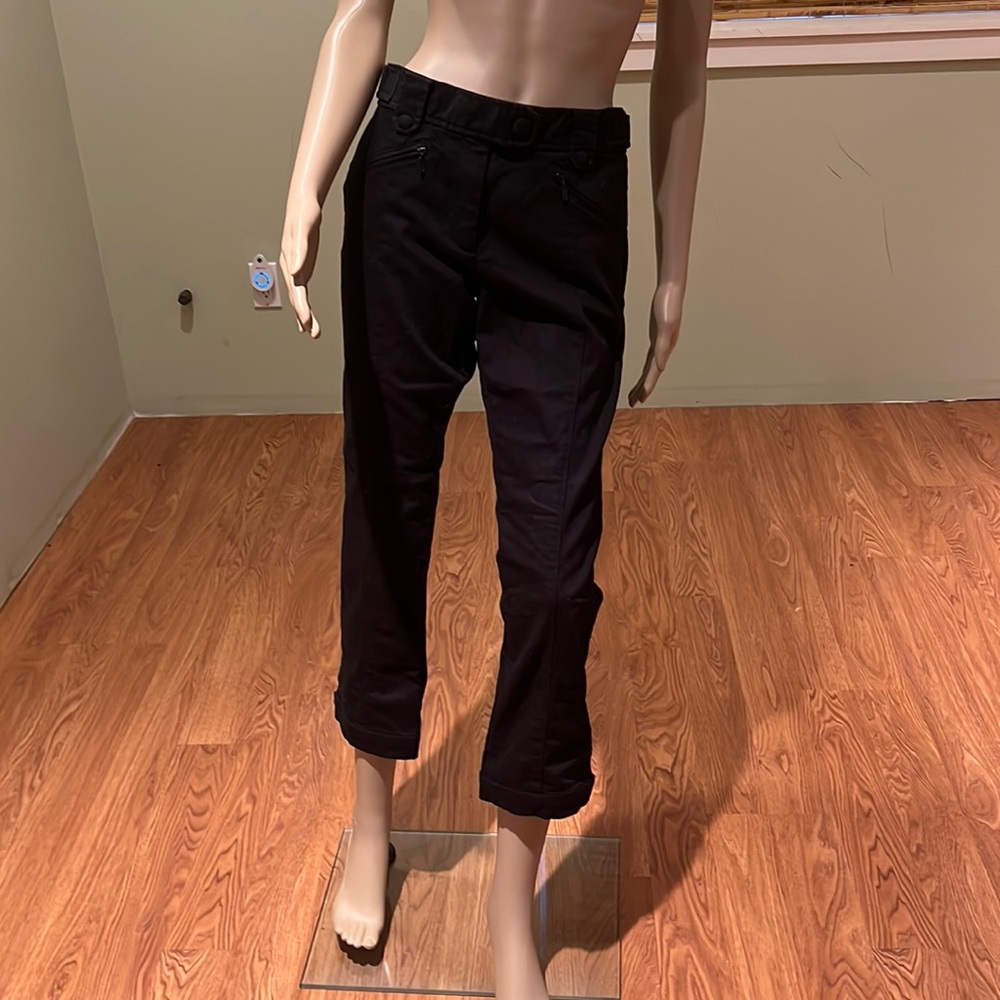 Funk Jeans Vintage Short Jeans With Front Seam Button On Cuffs In Black Size 10